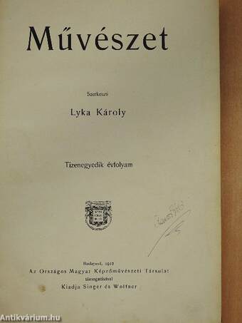 Művészet 1912/1-10.