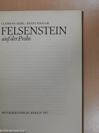 Felsenstein auf der Probe