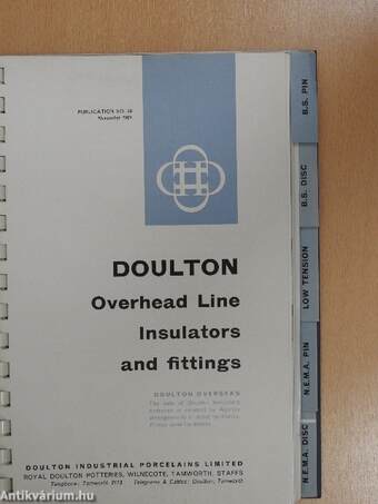 Doulton Overhead Line Insulators and fittings