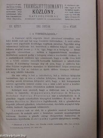 Természettudományi Közlöny 1883. január-december