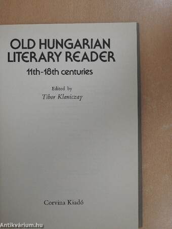 Old Hungarian Literary Reader