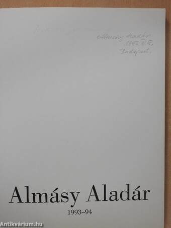 Almásy Aladár (aláírt példány)