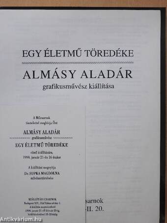 Almásy Aladár (aláírt példány)