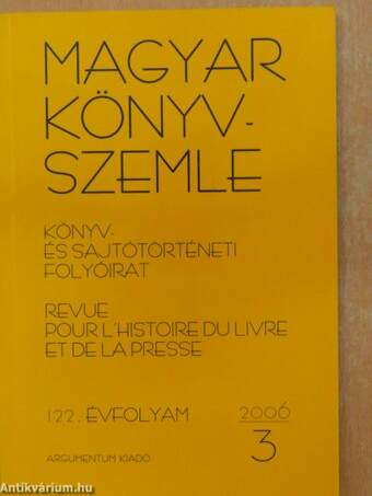 Magyar Könyvszemle 2006/3.