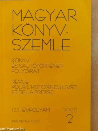 Magyar Könyvszemle 2006/2.