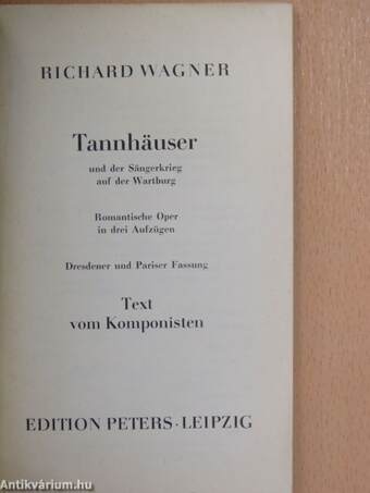 Tannhäuser und der Sängerkrieg auf der Wartburg