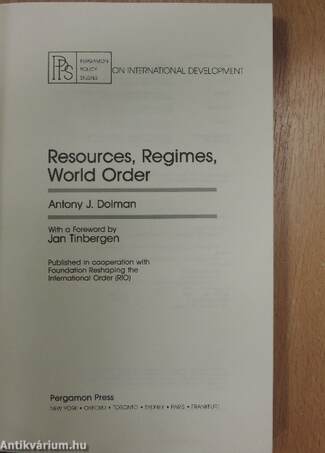 Resources, Regimes, World Order