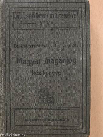 A magyar magánjog kézikönyve