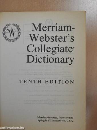 Merriam-Webster's Collegiate Dictionary