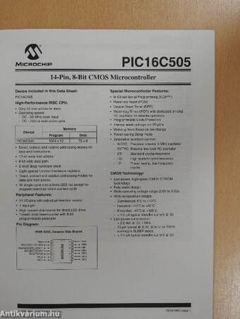 Microchip PIC16C505 Data Sheet