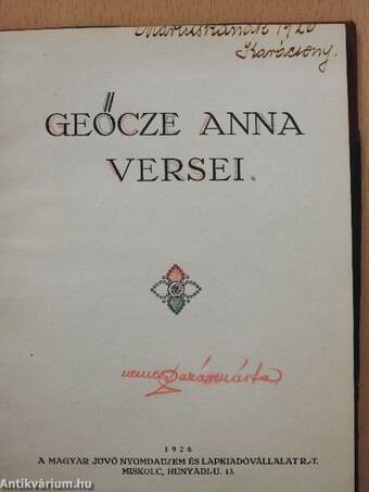 Geőcze Anna versei