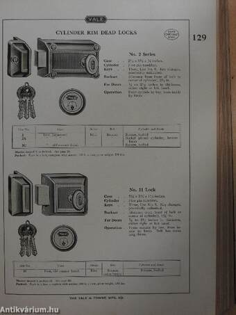 Yale Products Catalog No. 25 (rossz állapotú)