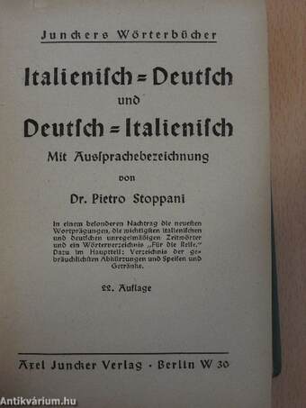 Italienisch-Deutsch und Deutsch-Italienisch