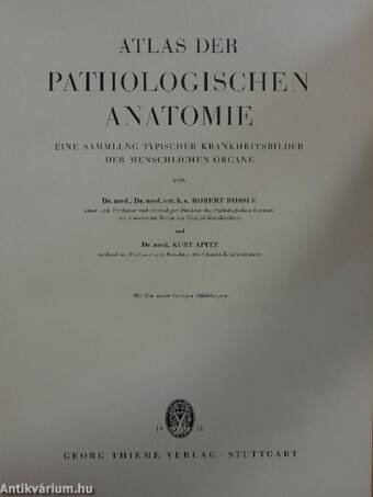 Atlas Der Pathologischen Anatomie