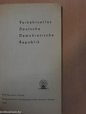 Verkehrsatlas Deutsche Demokratische Republik