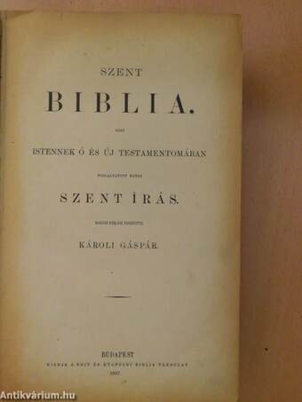 Szent Biblia (rossz állapotú)