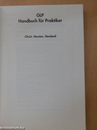 GLP Handbuch für Praktiker