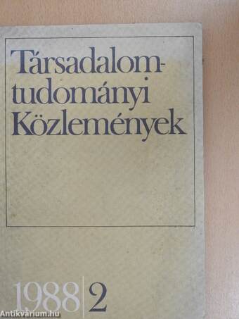 Társadalomtudományi Közlemények 1988/2.