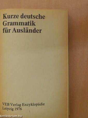 Kurze deutsche Grammatik für Ausländer