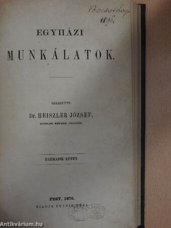 Egyházi munkálatok II-III. (töredék)