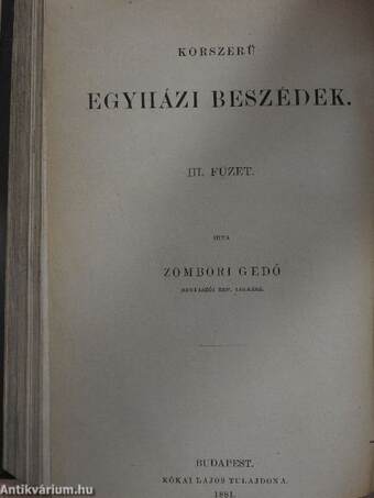 Korszerű egyházi beszédek II-III. (töredék)