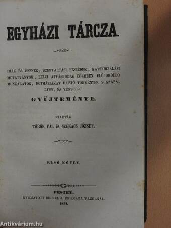 Protestans lelkészi tár I./Egyházi tárcza I./Dolgozatok a gyakorlati lelkészet köréből/Egyházi dolgozatok