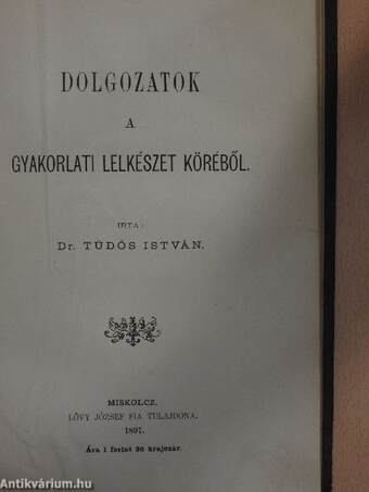 Protestans lelkészi tár I./Egyházi tárcza I./Dolgozatok a gyakorlati lelkészet köréből/Egyházi dolgozatok