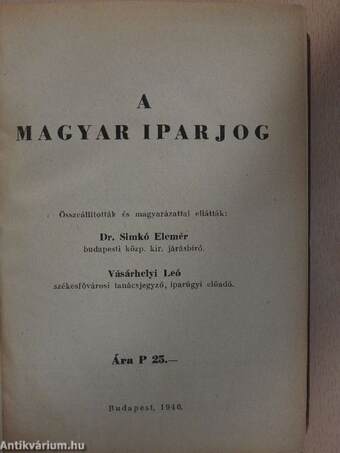 A magyar iparjog