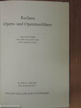 Reclams Opern- und Operettenführer