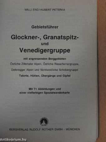 Glockner-, Granatspitz- und Venedigergruppe mit angrenzenden Berggebieten