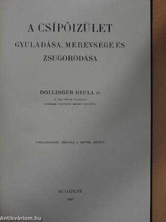 A csípőizület gyuladása, merevsége és zsugorodása