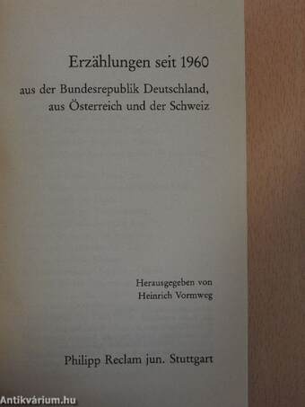 Erzählungen seit 1960