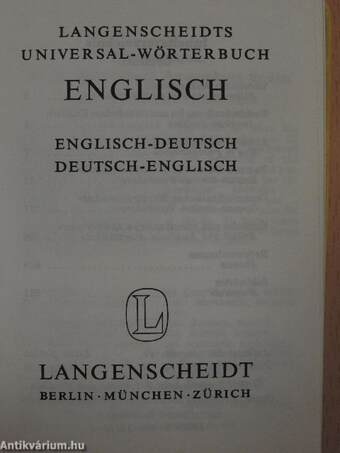 Langenscheidts Universal-Wörterbuch Englisch