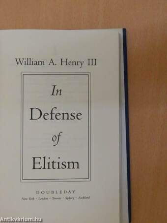 In Defense of Elitism