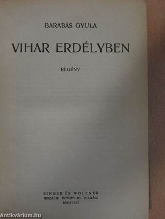 Vihar Erdélyben