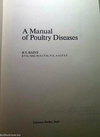 A Manual of Poultry Diseases