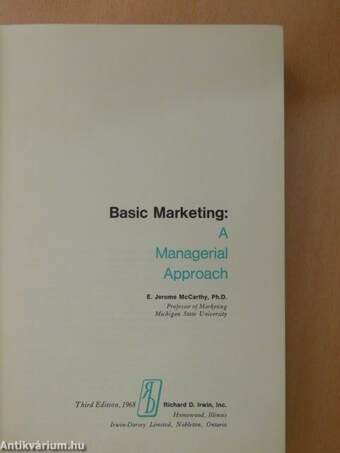 Basic Marketing: A Managerial Approach