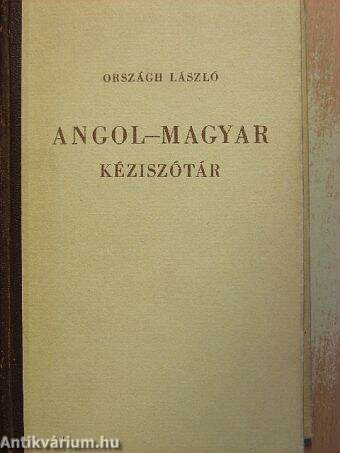 Angol-magyar kéziszótár