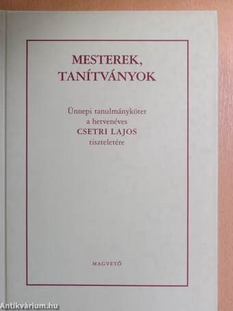 Mesterek, tanítványok