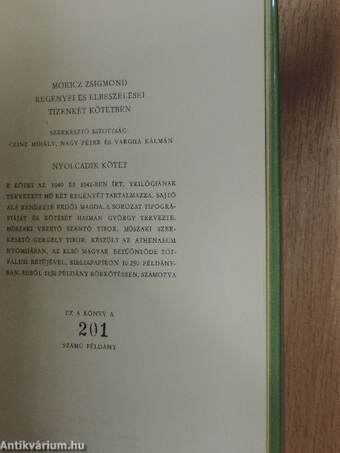 Móricz Zsigmond regényei és elbeszélései 1-12.