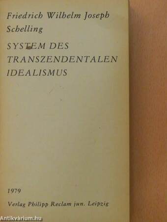 System des transzendentalen Idealismus