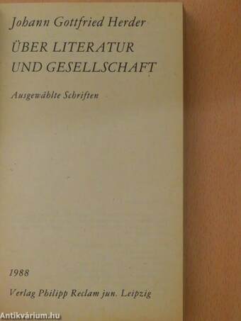 Über Literatur und Gesellschaft