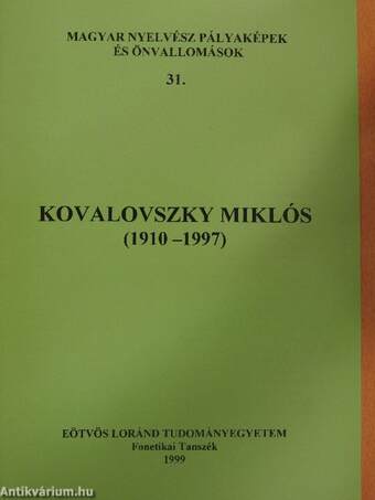 Kovalovszky Miklós