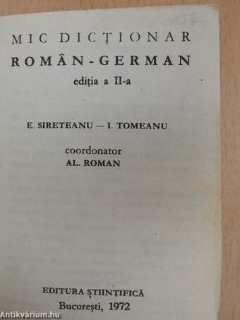 Mic dictionar Roman-German (minikönyv)