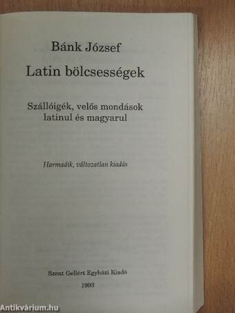 3500 latin bölcsesség