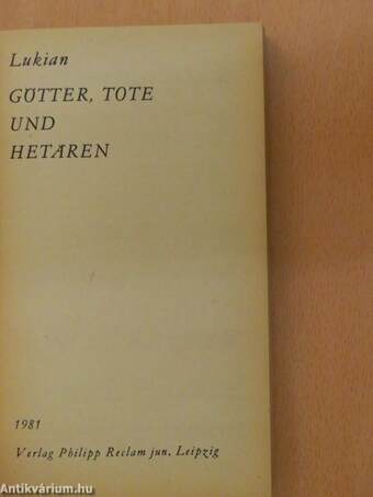 Götter, tote und hetären