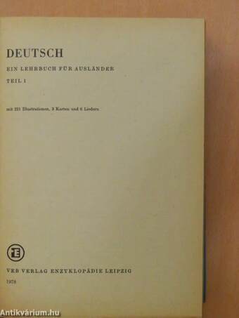 Deutsch - Ein Lehrbuch für Ausländer 1.