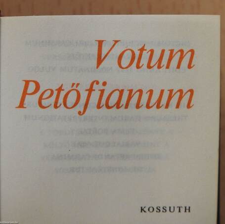 Votum Petőfianum (minikönyv) (számozott)