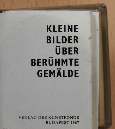 Kleine Bilder über berühmte Gemälde (minikönyv)