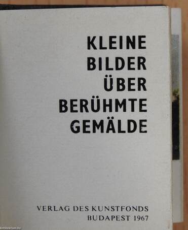 Kleine Bilder über berühmte Gemälde (minikönyv)